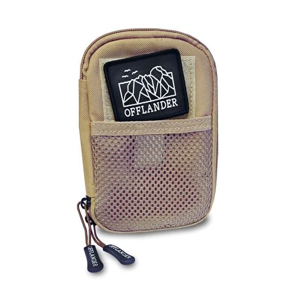 Offlander taktinen molle-tasku tarranauhalla asiakirjoille, khaki
