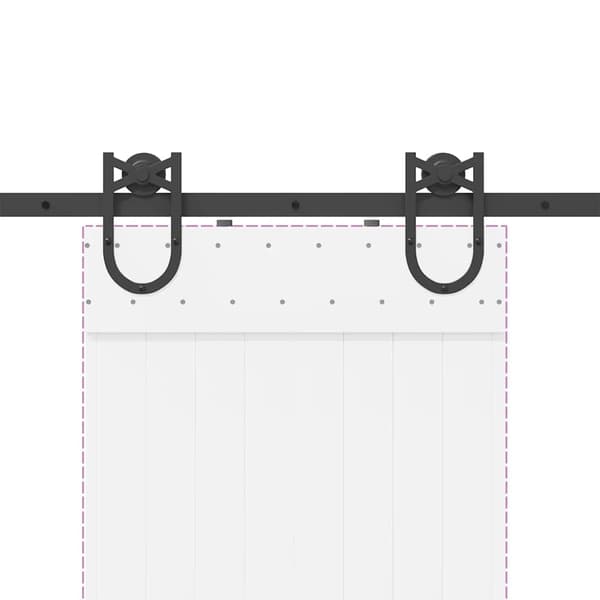 vidaXL monteringssystem til skydedør, 200 cm, stål, sort
