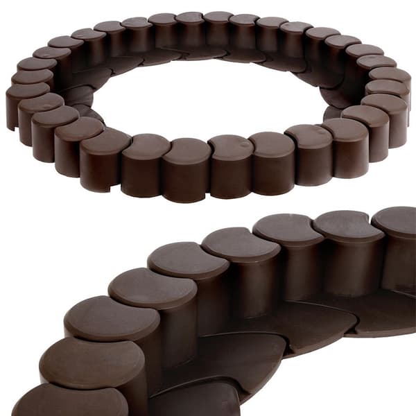 Havepalisade brun 4,1 m 32 elementer