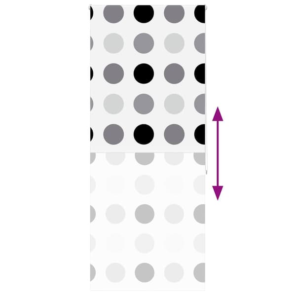 vidaXL Duschrullgardin 110x240 cm Tygbredd 106 cm