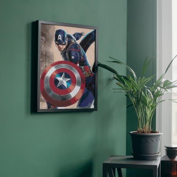 Marvel Captain America målarbok med siffror 40x50 cm