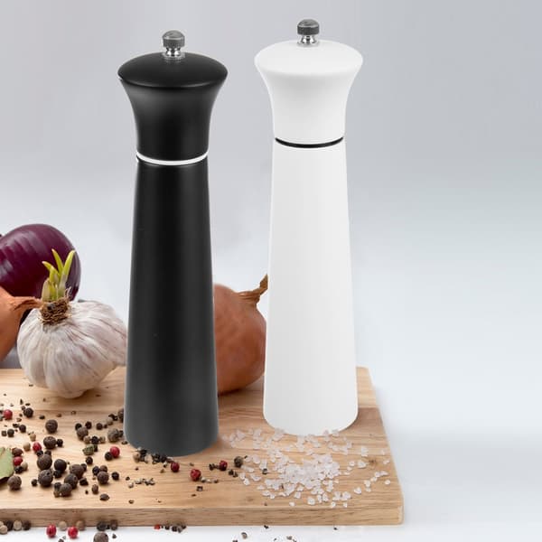 Träkvarn för peppar och salt vit 21,5 cm