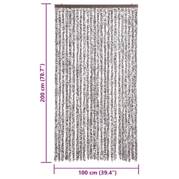 vidaXL Flugnät brun beige 100x200 cm chenille