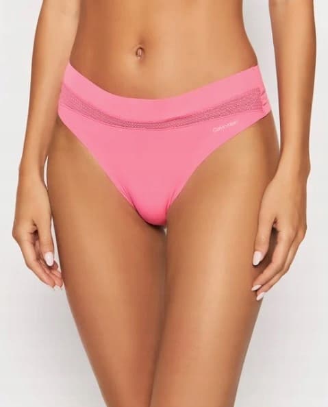 CALVIN KLEIN DAM ROSA STRING MED LOGOTYP S 0Z0A2_F* TIA