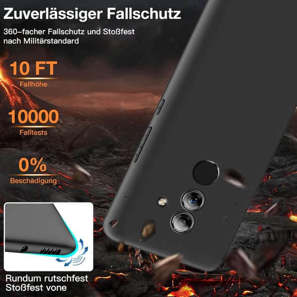SORT SILIKONEETUIS TIL HUAWEI MATE 20 LITE FLEKSIBEL STÆRK SNE-AL00