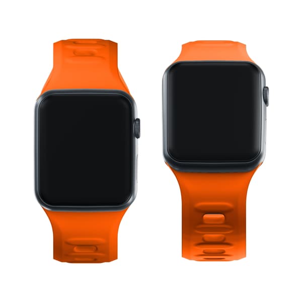 42/44/45/46/49 mm Orange (stor) - 3mk Silikone Urrem til Apple
