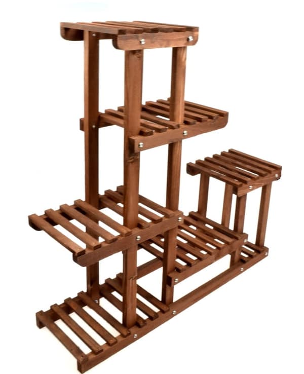 Puinen kukkateline KW1B ruskea 73 cm.