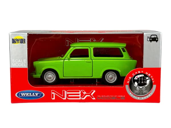 WELLY TRABANT P601 STATIONÆR GRØN 1:34 43871