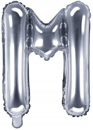 Folieballong bokstav M 35cm silver 1st