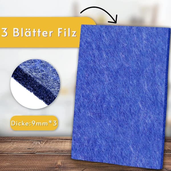 FILTKIT TIL BØRN GØR-DET-SELV HÅNDVÆRK 3x 25x20cm + 3 nåle