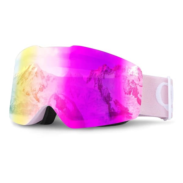 Qunature Pink Rammeløse Skibriller - Pink