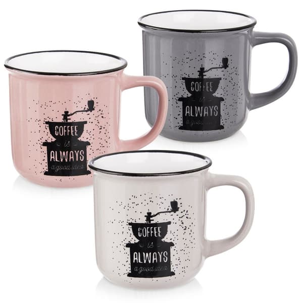 Keramisk kaffekryg 370 ml 3-pack