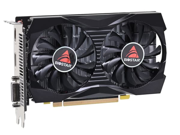 Biostar GeForce GTX 1050 4GB grafikkort, sort, GDDR5