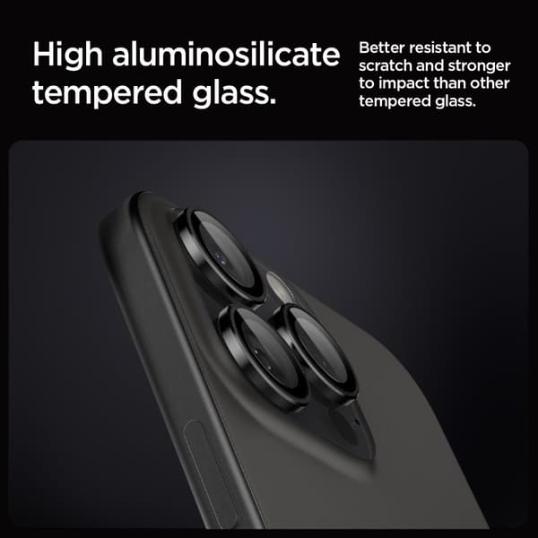 SPIGEN OPTIK PRO GLAS.TR EZ FIT KAMERASKYDD 2-PACK IPHONE 14 PRO / PRO MAX / 15 PRO / PRO MAX / 16 PRO / PRO MAX SVART