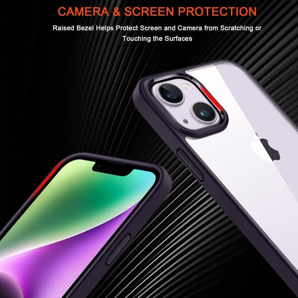 LILA SILIKONSKAL + HÄRDAT GLAS FÖR APPLE IPHONE 14 PLUS A2886
