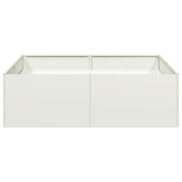 vidaXL Blomkruka vit 100x100x30 cm stål
