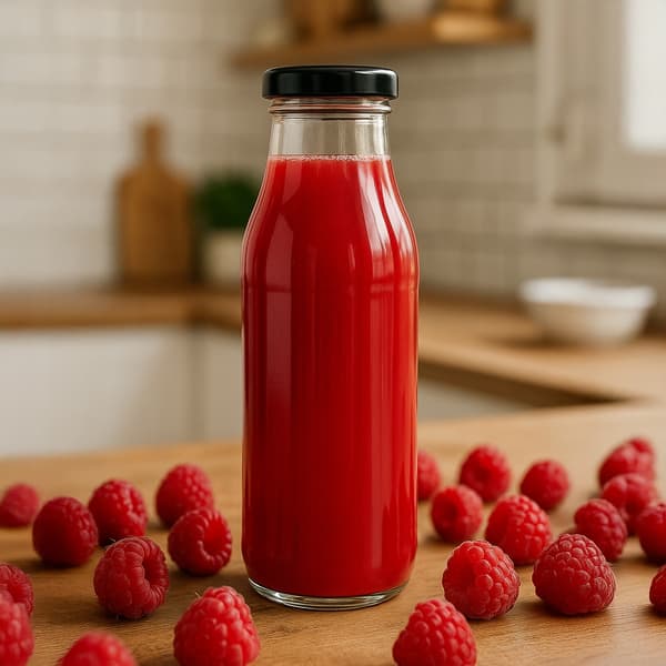 5x Kubuś 500ml glasflaskor för juice, juice, vatten, glasflaska 0,5l