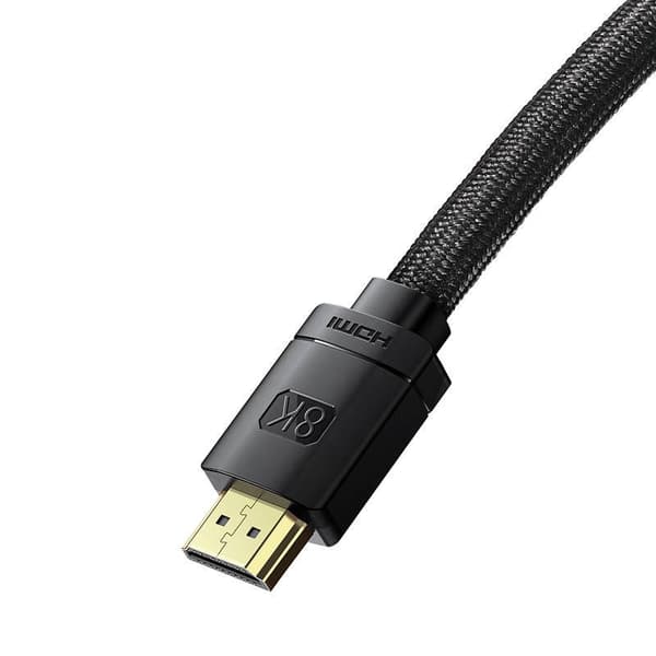 Baseus High Definition Series HDMI 2.1-kabel, 8K 60Hz, 3D, HDR, 48Gbps, 1m (sort)