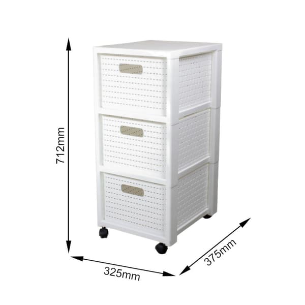 Rotho COUNTRY badrumshylla, 3 lådor