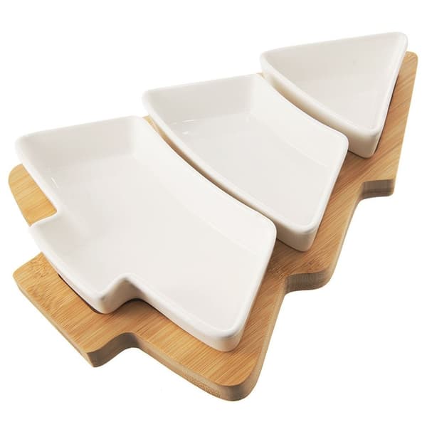 Porslins snackskålar vita WHITELINE 28 cm 4 st