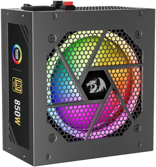 Redragon GC-PS007-1 850W 80 Plus Gold RGB Sort