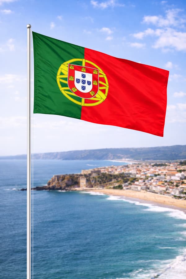 Tryck 150x90 Portugal + 3 öglor