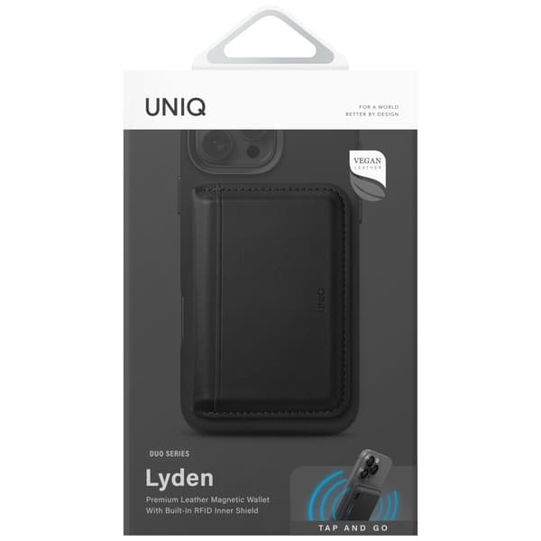 UNIQ Lyden DS Magnetisk RFID Pung Telefonholder Sort