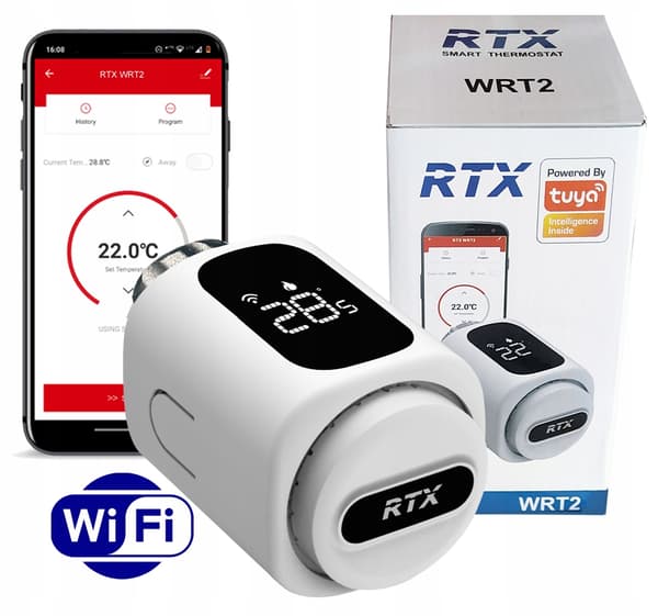 RTX termostathuvud för WiFi TUYA Smart Radiator