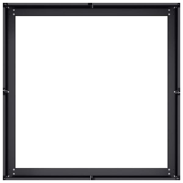 vidaXL urtepotte sort 80x80x30 cm stål