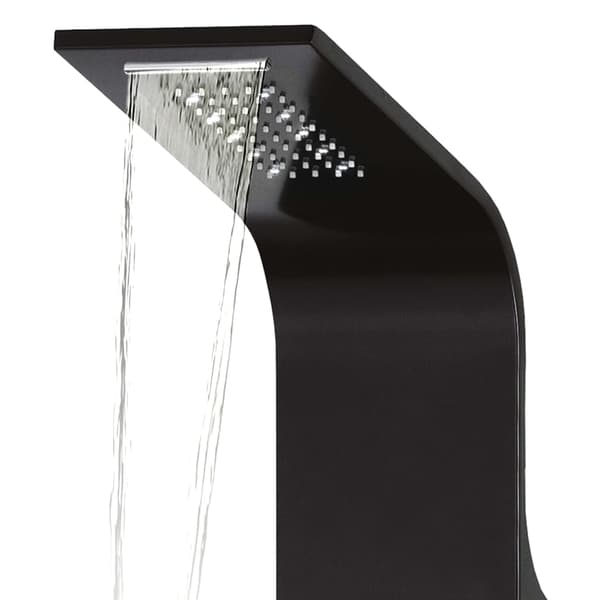 vidaXL brusepanel aluminium sort 20x44x130 cm