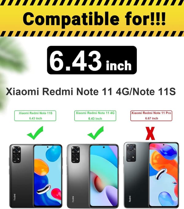 ETUI TIL XIAOMI REDMI NOTE 11/NOTE 11S PU LÆDER SORT MED FLAP