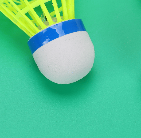 Badminton badmintonbollset, gul, slitstark, aerodynamisk, nylon