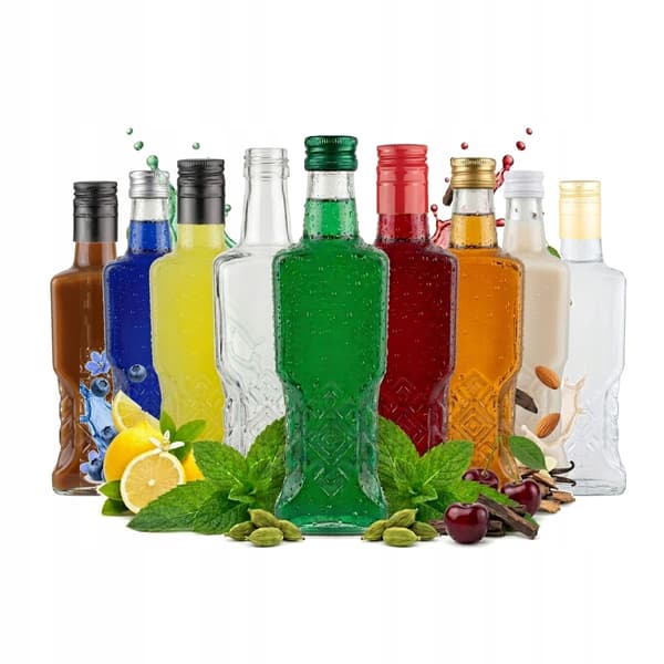 50x UKRAINA Flaska 200ML + kork Flaskor för VINLIKÖR 0,2l