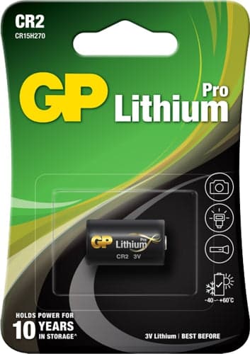 LITHIUMBATTERI 3,0V FOTO CR2 - GP CR2-U1