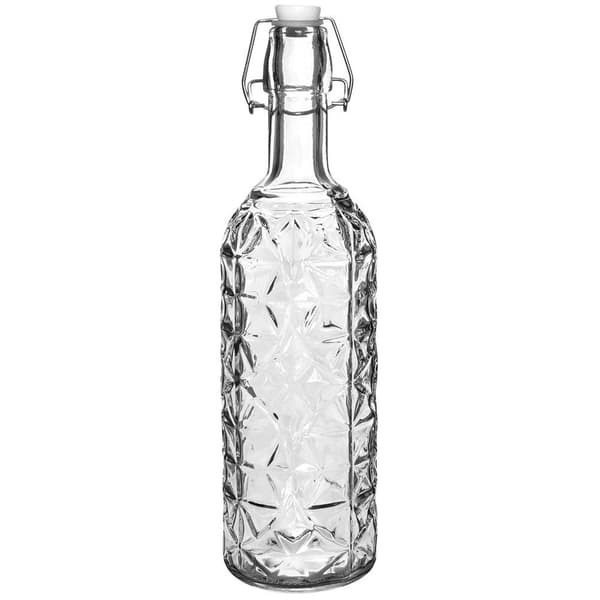 Glasflaske med klips 750 ml