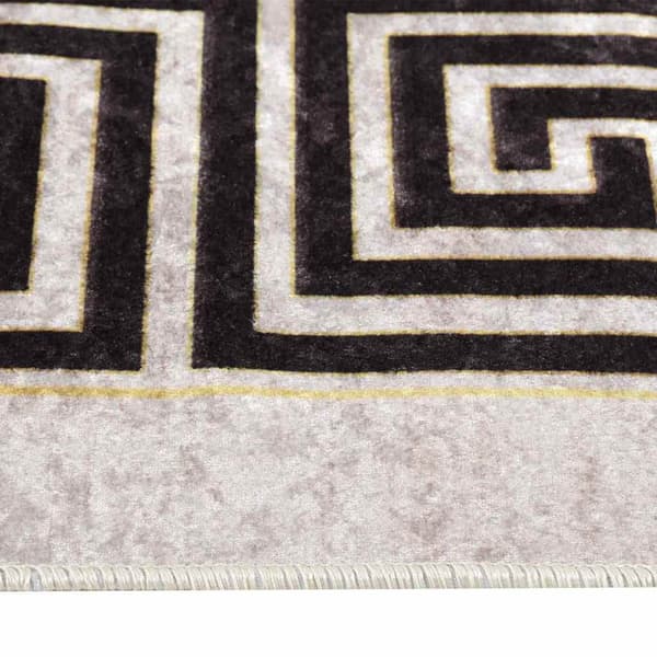 vidaXL vaskbart tæppe 80x150 cm lys beige skridsikkert