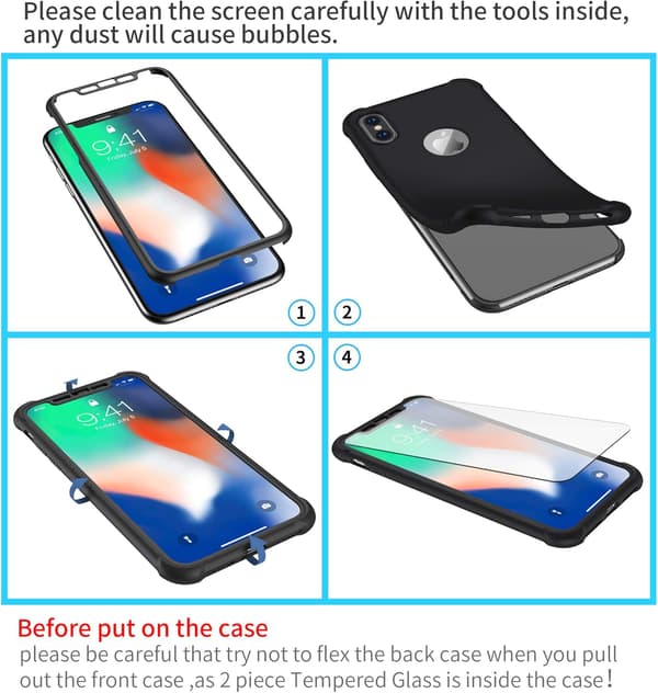 GLASETUG TIL IPHONE XS MAX 6,5' SORT