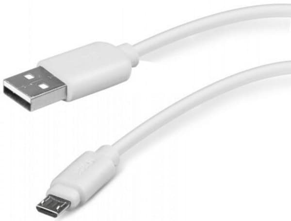 SBS USB 2.0 til microUSB-kabel 1 m hvid