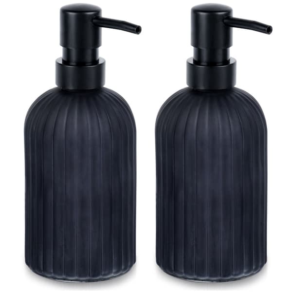 Saippuanjakaaja lasi musta 400 ml 2 kpl