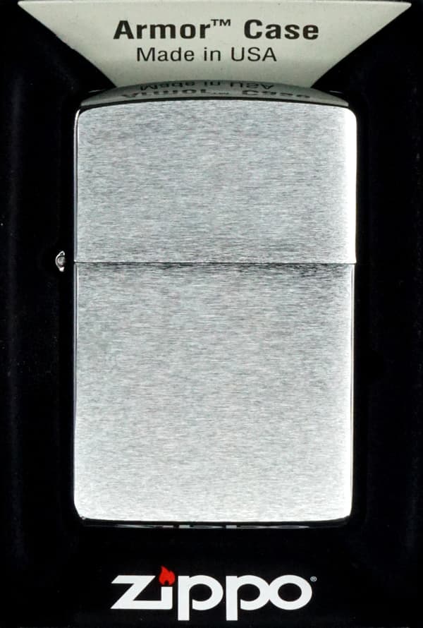 ZIPPO Tändarset Kromborstad rustning Presentset nr 2