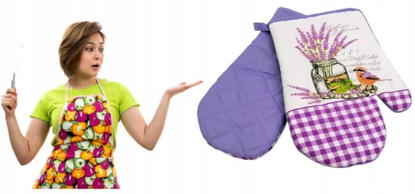 Magnetiske isolerende ovnhandsker, lilla, 2 stk.