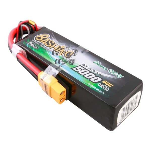 Gens Ace G-Tech 5000mAh 14.8V 4S1P 60C Lipo-batteri med XT90-stikforbindelse