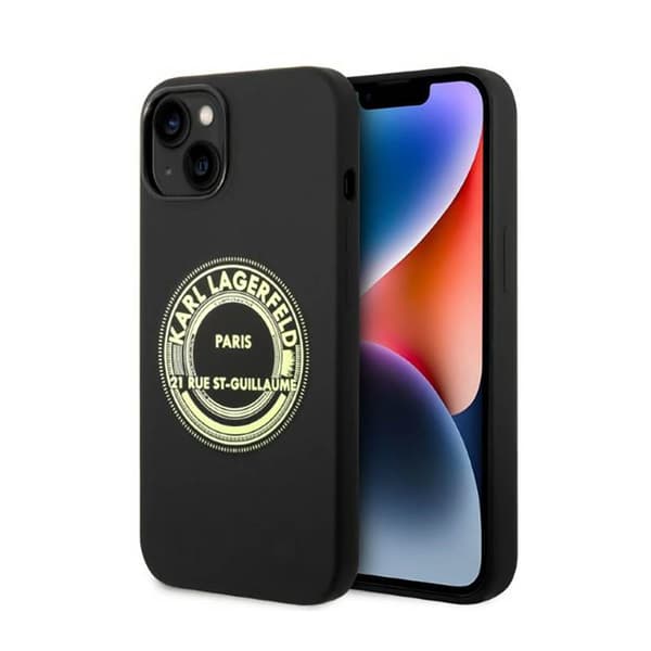 Karl Lagerfeld Silikone RSG - iPhone 14 Plus Etui (Sort)