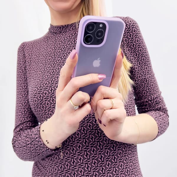 Kingxbar Plain Series Cover til iPhone 13 Pro Max Silikonecover Pink