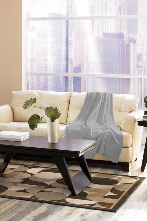 Ensfarvet tæppe 150x200 "CASHMERE TOUCH" Grå