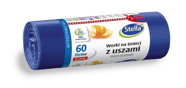 Sopsäckar med handtag DURABLE 60 l 20 st. marinblå STELLA