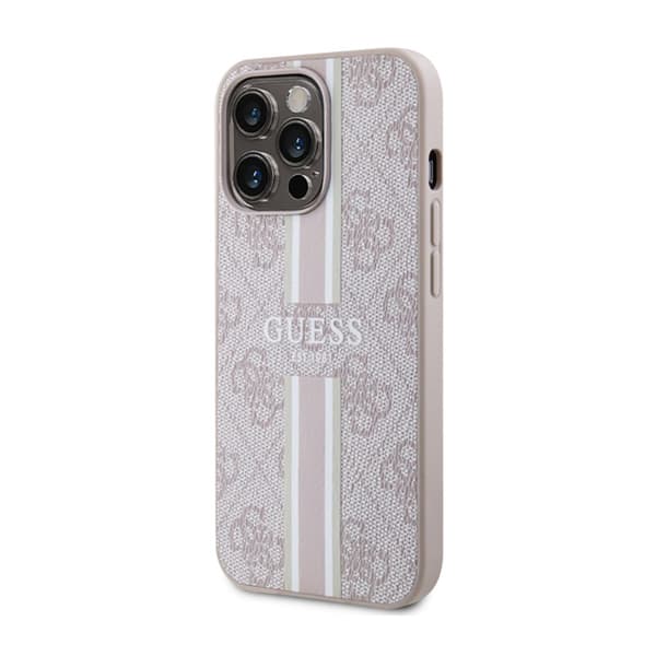 Guess 4G Printed Stripes MagSafe - iPhone 13 Pro cover (lyserød)