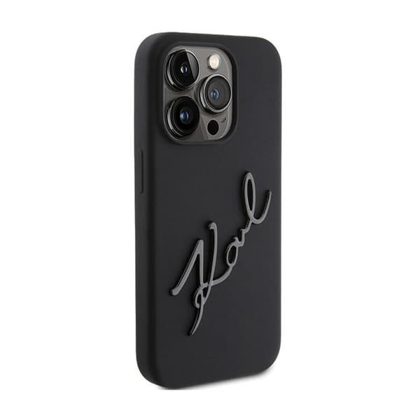Karl Lagerfeld Silikon Karl Script - iPhone 15 Pro-skal (svart)
