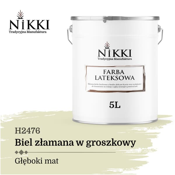 Lateksimaali väri vaaleanharmaa herneenvihreä H2476 5L matte seinille