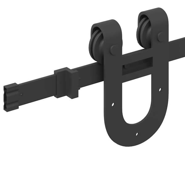 vidaXL Skjutdörrsinstallationssystem 183 cm stål svart